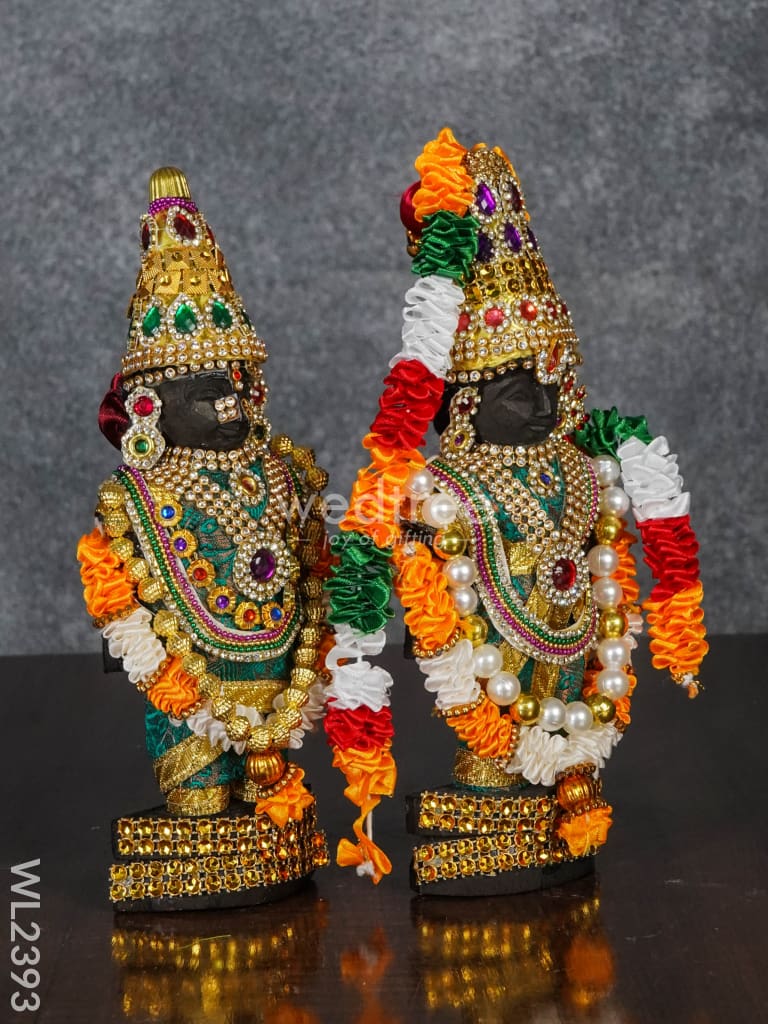 Marapachi Doll (Padmavathi Thayar & Tirupathi Balaji) - 9 Inch Wl2393 Wedding Essentials