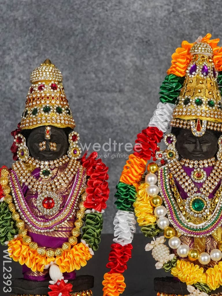 Marapachi Doll (Padmavathi Thayar & Tirupathi Balaji) - 9 Inch Wl2393 Wedding Essentials