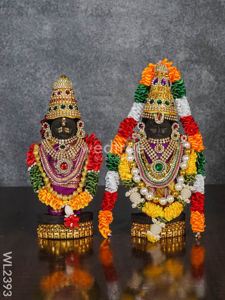 Marapachi Doll (Padmavathi Thayar & Tirupathi Balaji) - 9 Inch Wl2393 Wedding Essentials