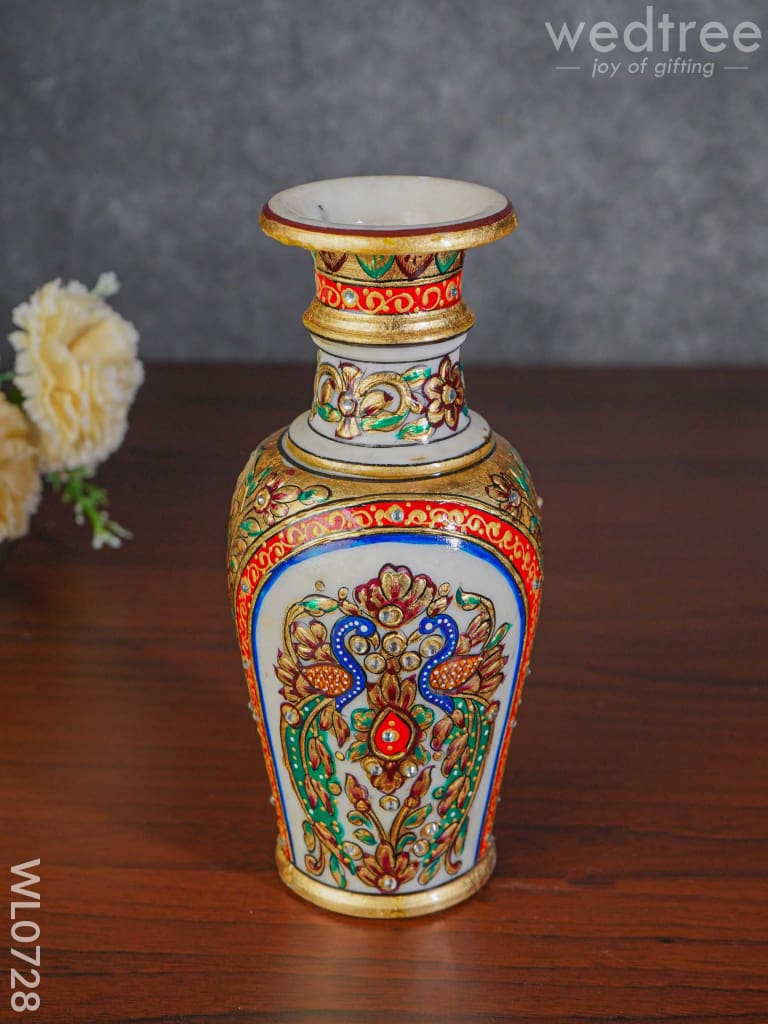 Marble Flower Vase 9 Inch - Wl0728 Decor