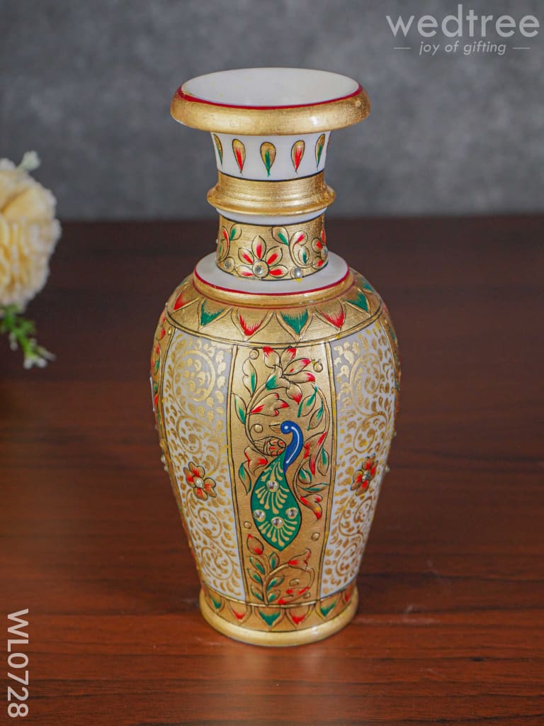 Marble Flower Vase 9 Inch - Wl0728 Decor