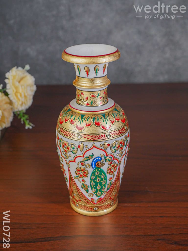 Marble Flower Vase 9 Inch - Wl0728 Decor