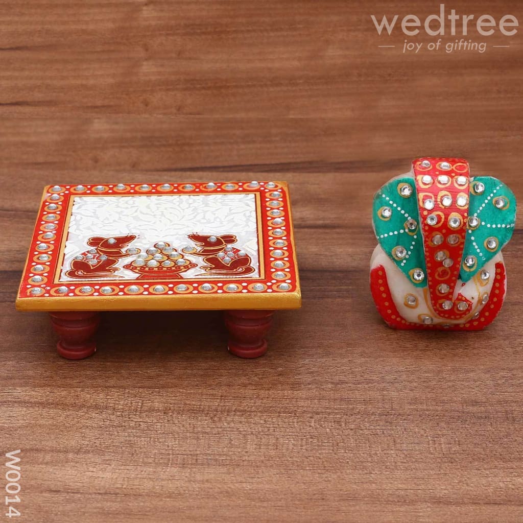 Marble Mouse Ganesh Chowki Divine Return Gifts