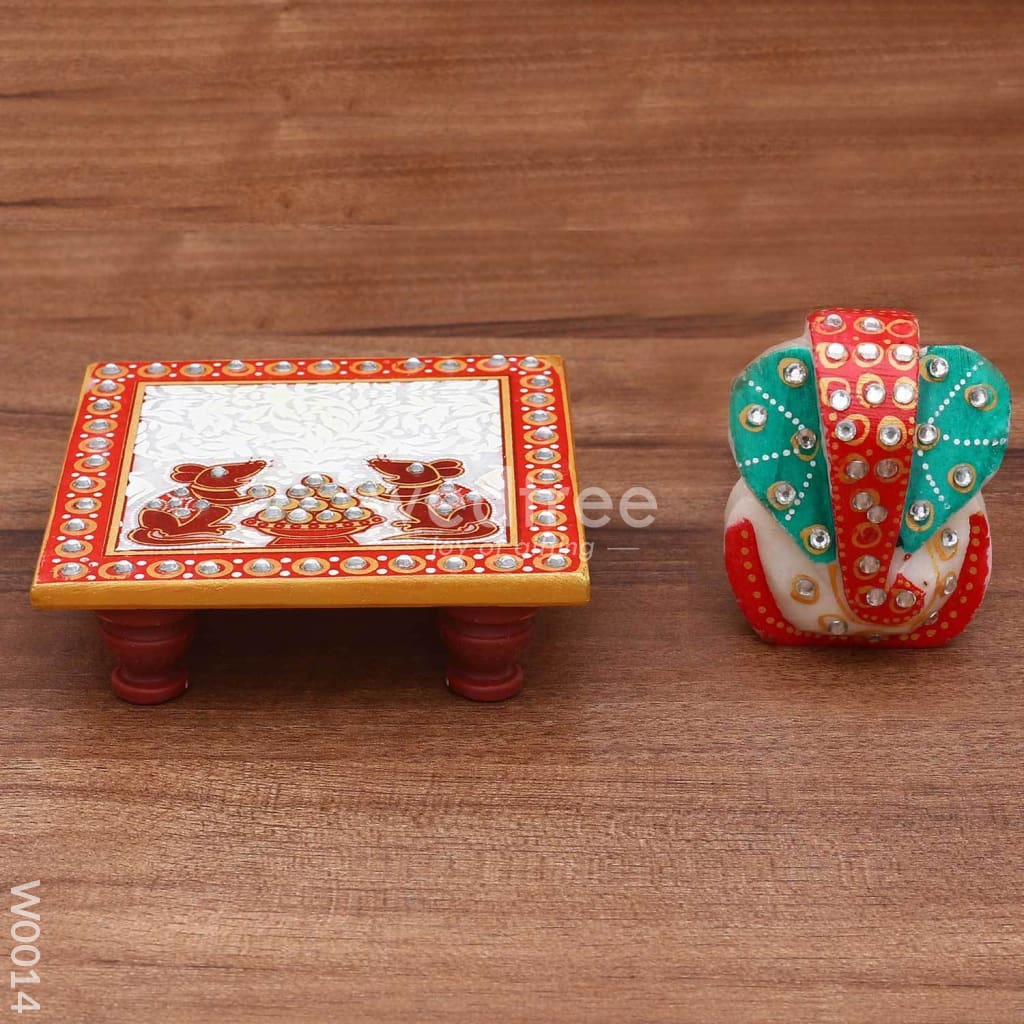 Marble Mouse Ganesh Chowki Divine Return Gifts