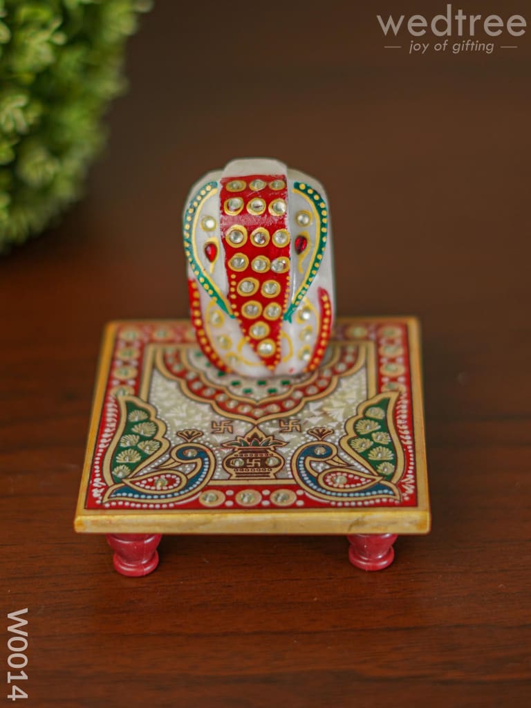 Marble Ganesha Chowki - W0014 Divine Return Gifts