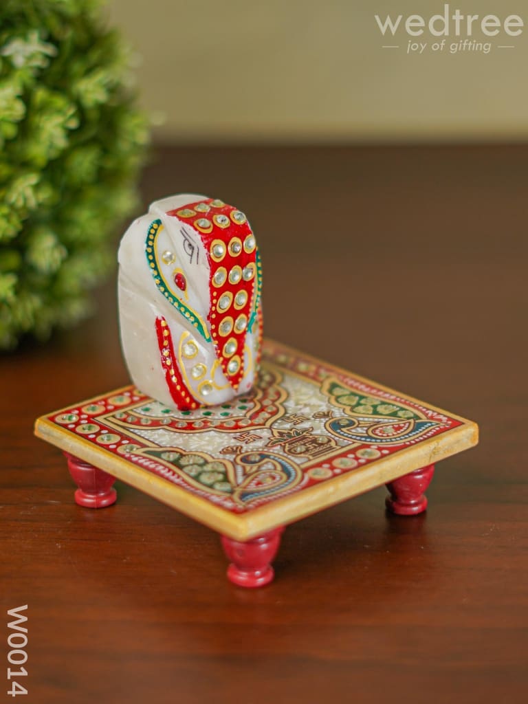 Marble Ganesha Chowki - W0014 Divine Return Gifts