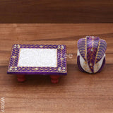 Marble Purple Ganesh Chowki Divine Return Gifts