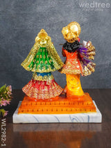 Marble Hand Painted Radha Krishna Idol - Wl2982 Showpieces