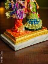 Marble Hand Painted Radha Krishna Idol - Wl2982 Showpieces