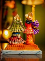 Marble Hand Painted Radha Krishna Idol - Wl2982 Showpieces