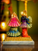 Marble Hand Painted Radha Krishna Idol - Wl2982 Showpieces