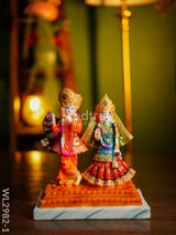 Marble Hand Painted Radha Krishna Idol - Wl2982 Showpieces