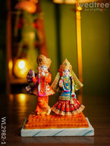 Marble Hand Painted Radha Krishna Idol - Wl2982 Showpieces