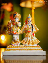 Marble Hand Painted Radha Krishna Idol - Wl2982 Showpieces