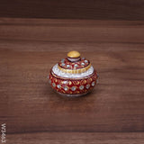 Marble Kumkum Holder - W3463 Kum Holders