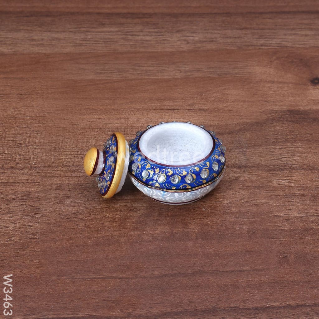 Marble Kumkum Holder - W3463 Kum Holders