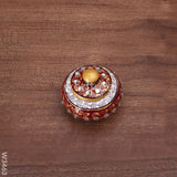 Marble Kumkum Holder - W3463 Kum Holders