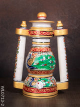 Marble Lantern 8 Inch - Wl0713 Peacock Decor