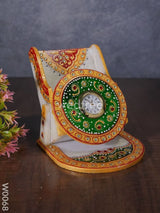 Marble Mobile Holder With Clock - W0068 Decor