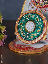 Marble Mobile Holder With Clock - W0068 Decor