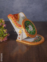 Marble Mobile Holder With Clock - W0068 Decor