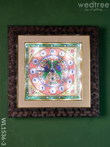 Marble Painted Clock With Frame -9Inches - Wl1536 Decor