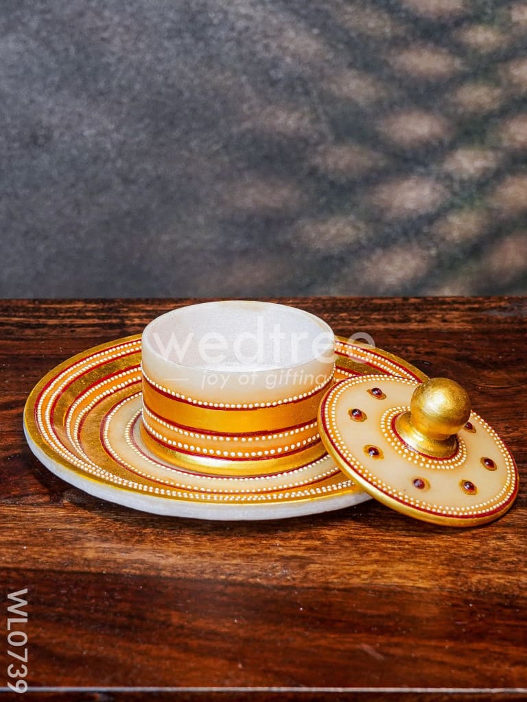 Marble Round Tray With Box - Wl0739 Utilities