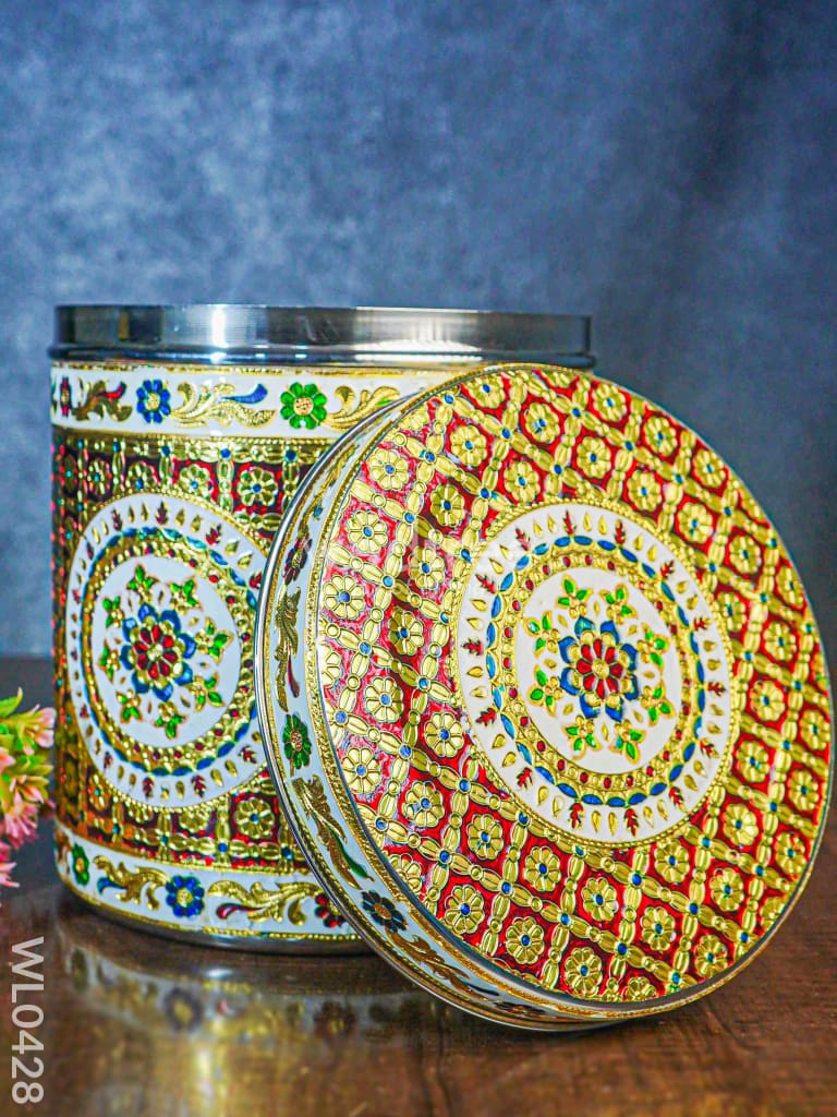 Meenakari Dabba 10 Inch - Wl0428 Containers