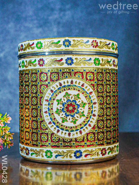 Meenakari Dabba 10 Inch - Wl0428 Containers