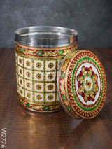 Minakari Dabba - 7 Inch- W2776 Meenakari Containers