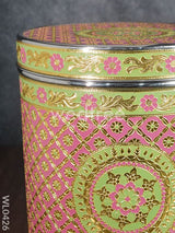 Meenakari Dabba With Floral Design Wl0426 Containers