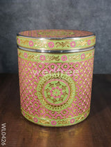 Meenakari Dabba With Floral Design Wl0426 Containers