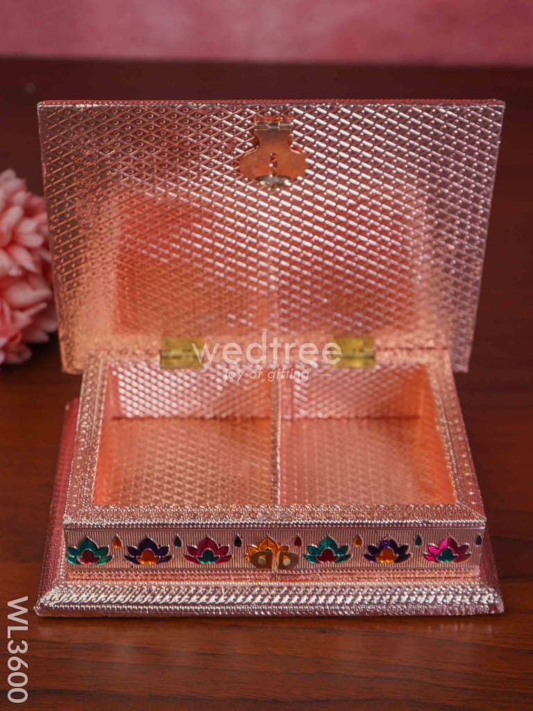 Meenakari Dry Fruit Box - Copper Finish Wl3600