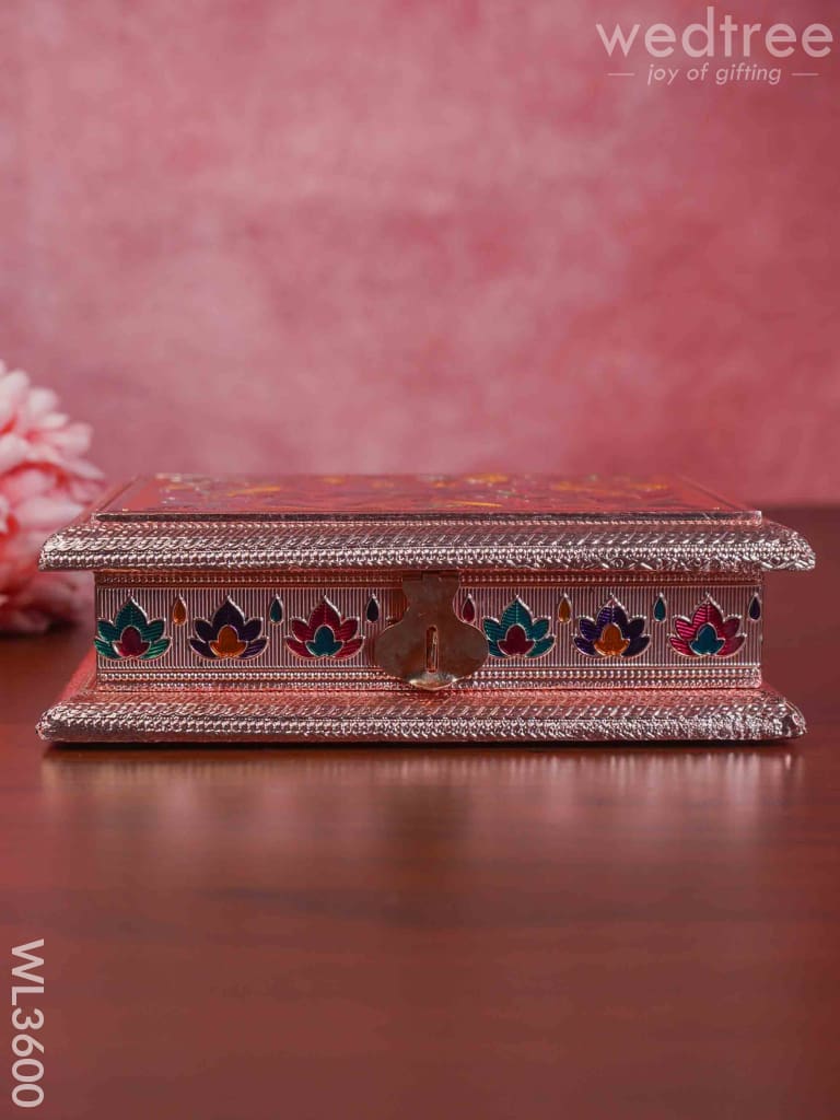 Meenakari Dry Fruit Box - Copper Finish Wl3600