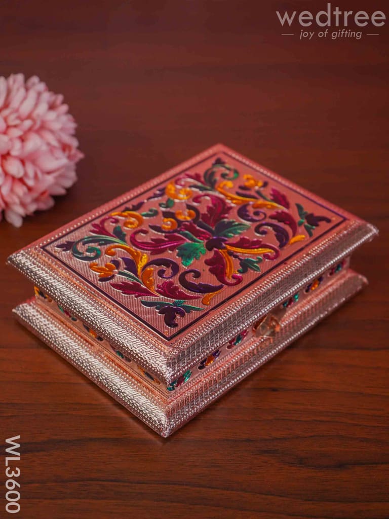 Meenakari Dry Fruit Box - Copper Finish Wl3600