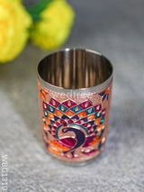 Meenakari Glass - Peacock Design Copper Finish Wbg1310 Utensils