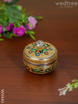 Meenakari Kumkum Box - W4440 Kumkum Holders