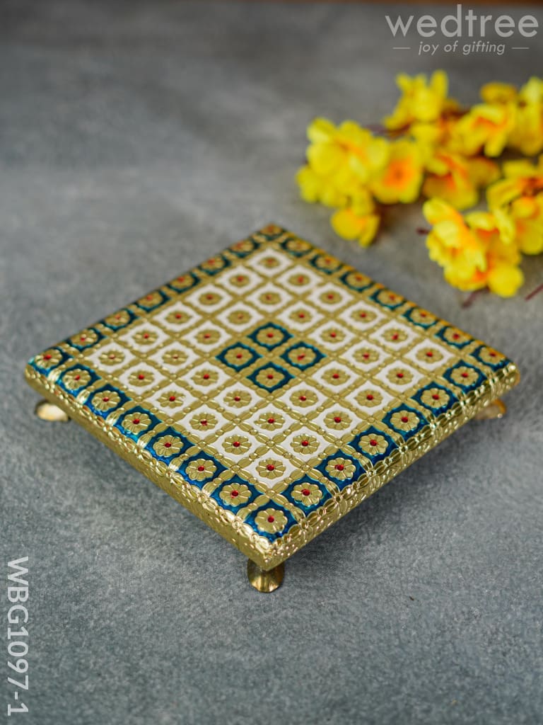 Meenakari Manai - 8X8 Inch Wbg1097