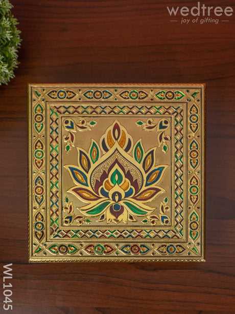 Meenakari Manai With Deepam Design - 12X12 Inches Wl1045 Bajots &