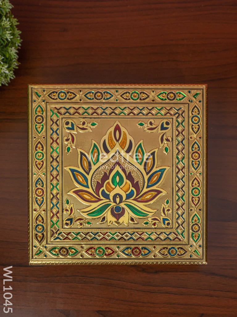 Meenakari Manai With Deepam Design - 12X12 Inches Wl1045 Bajots &