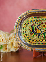 Meenakari Oval Plate 12 Inch - W3669 Trays & Plates