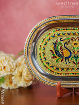 Meenakari Oval Plate 12 Inch - W3669 Trays & Plates