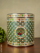 Meenakari Peacock Dabba 12 Inch (Red) - Wl0425 Containers