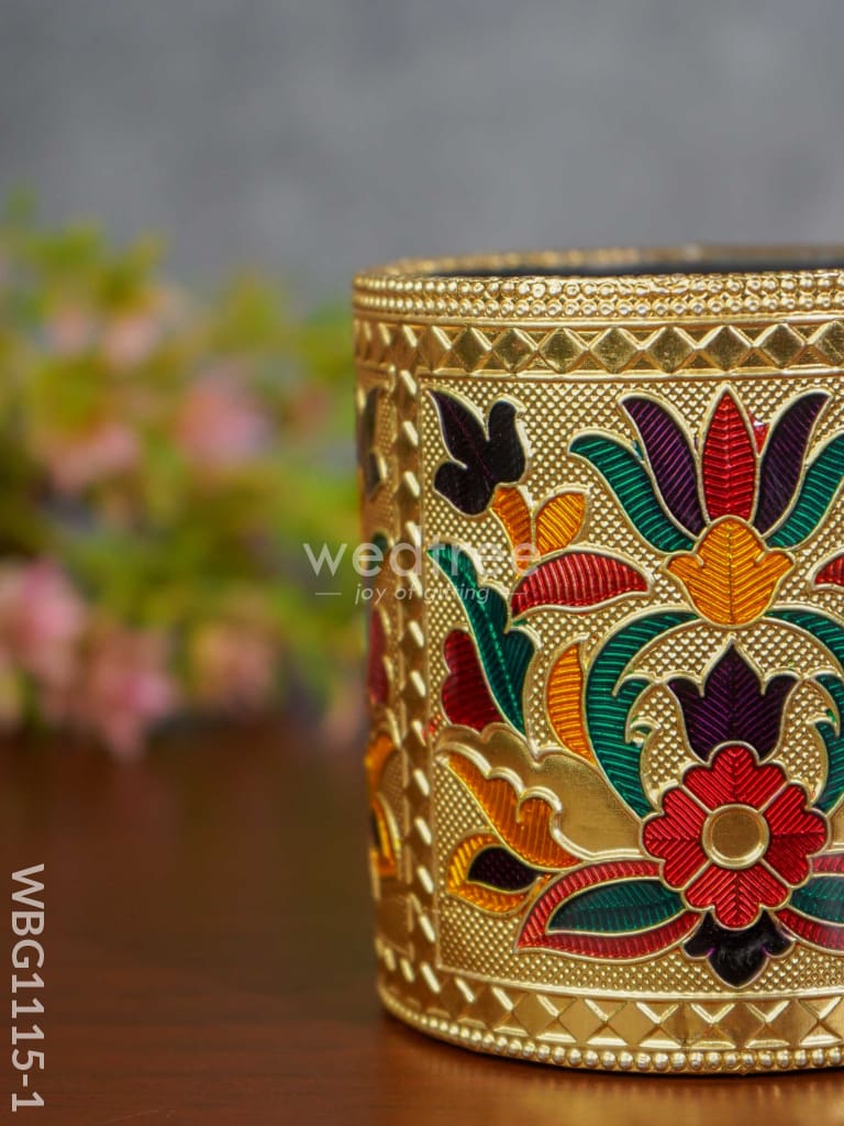 Pen Stand With Floral Design - Wbg1115