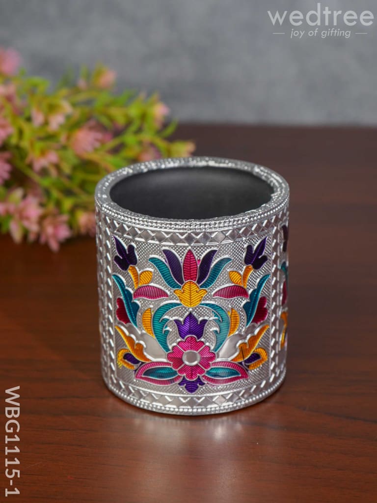 Pen Stand With Floral Design - Wbg1115