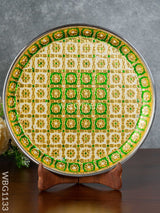 Meenakari Plate - 8 Inch Wbg1133 Trays & Plates