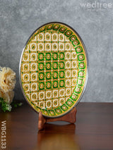 Meenakari Plate - 8 Inch Wbg1133 Trays & Plates