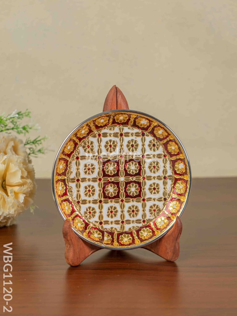 Meenakari Plate - Wbg1120 Trays & Plates