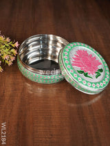 Meenakari Box - Lotus Design 6 Inch Wl2184 Containers