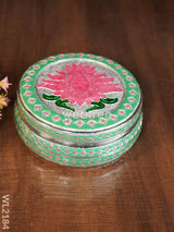 Meenakari Box - Lotus Design 6 Inch Wl2184 Containers